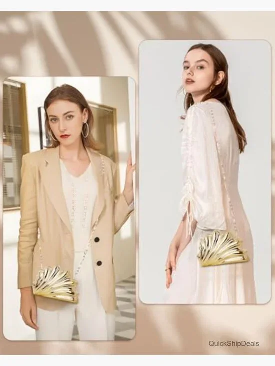 Acrylic Clutch Evening Bag with Detachable Shoulder Strap - Picture 2 of 7